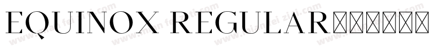 Equinox Regular字体转换